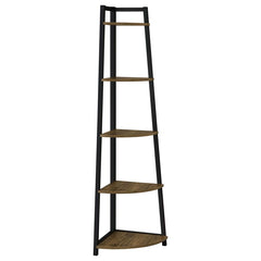 Jacksonville Brown Corner Bookcase
