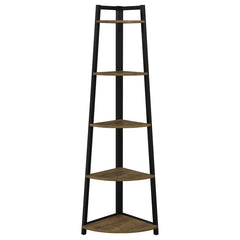 Jacksonville Brown Corner Bookcase