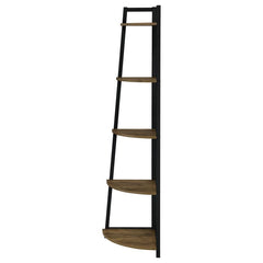 Jacksonville Brown Corner Bookcase
