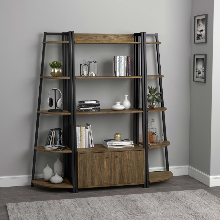 Jacksonville Brown Corner Bookcase
