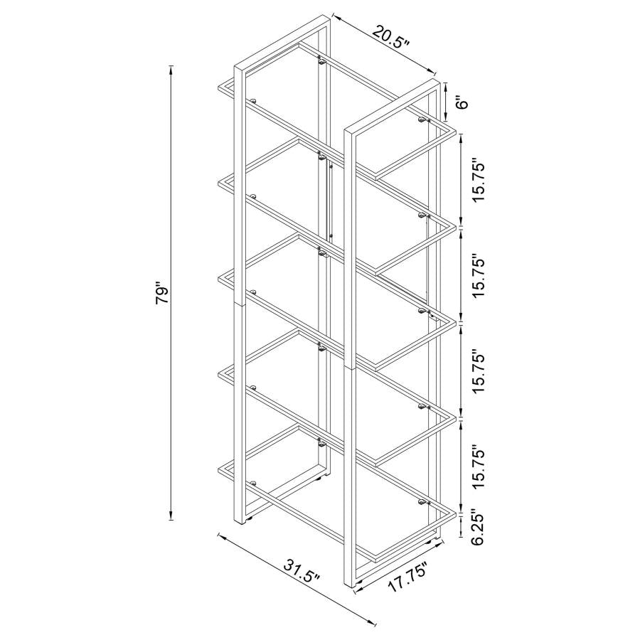 Hartford Silver Bookcase