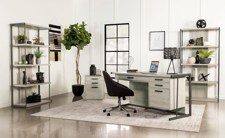 Loomis Grey Computer Desk
