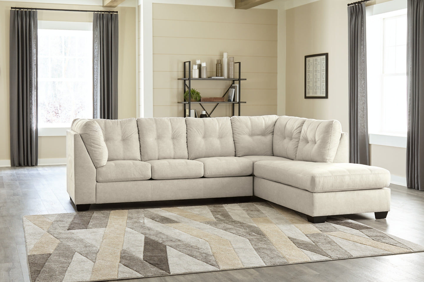Falkirk 2-Piece Sectional with Ottoman - PKG011019