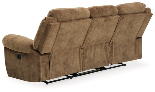 Huddle-Up Reclining Sofa with Drop Down Table - The Bargain Furniture