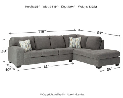 Dalhart 2-Piece Sectional with Ottoman - PKG002359