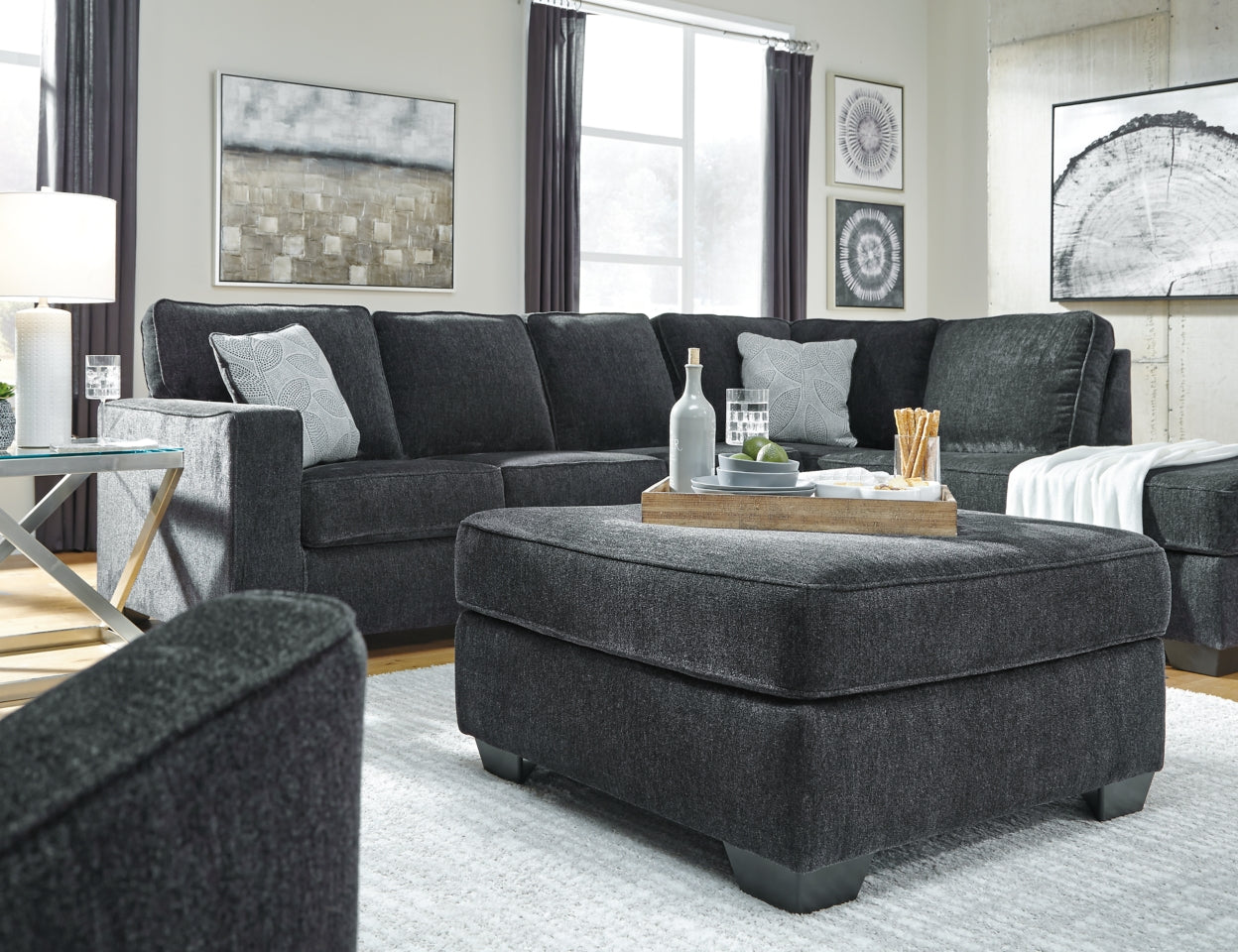 Altari 2-Piece Sectional with Ottoman - PKG001804