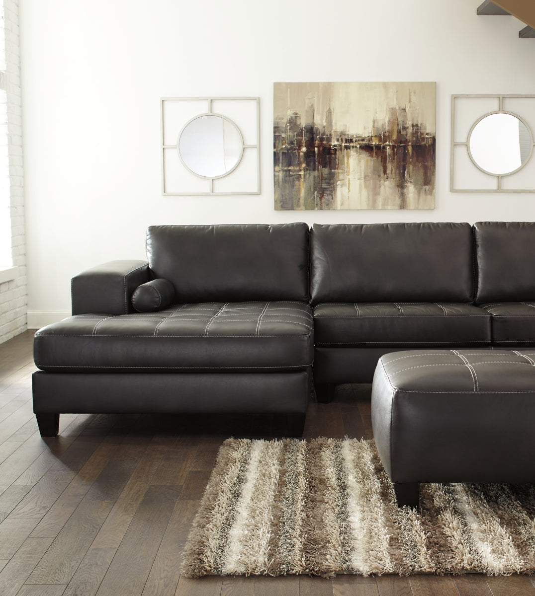 Nokomis 2-Piece Sectional with Ottoman - PKG011026