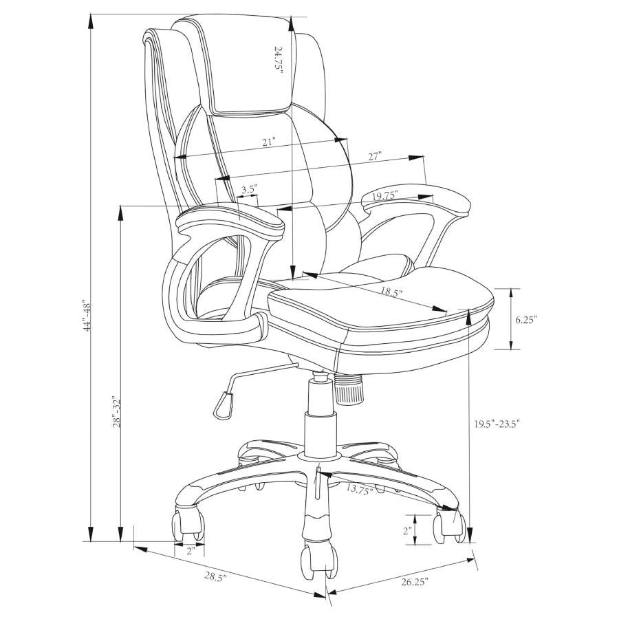 Nerris Grey Office Chair