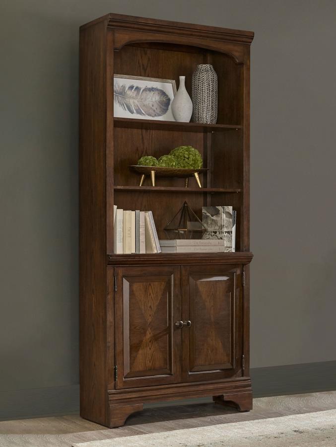 Hartshill Brown Cabinet Bookcase