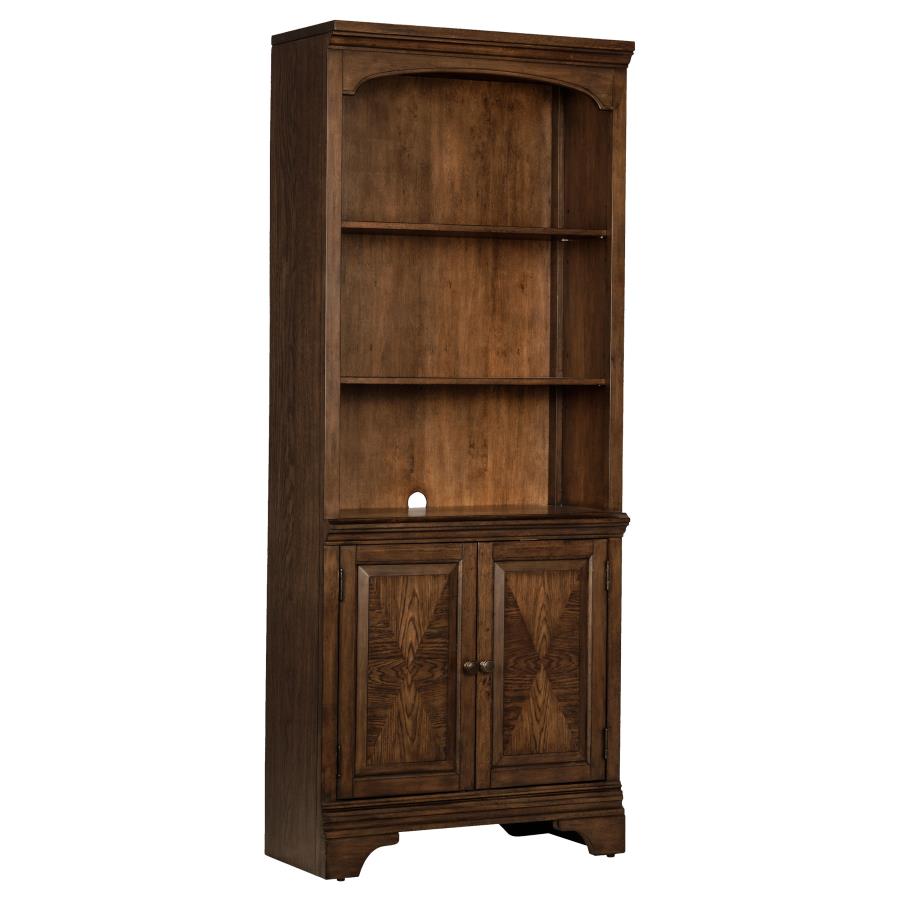 Hartshill Brown Cabinet Bookcase