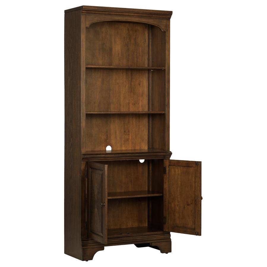 Hartshill Brown Cabinet Bookcase