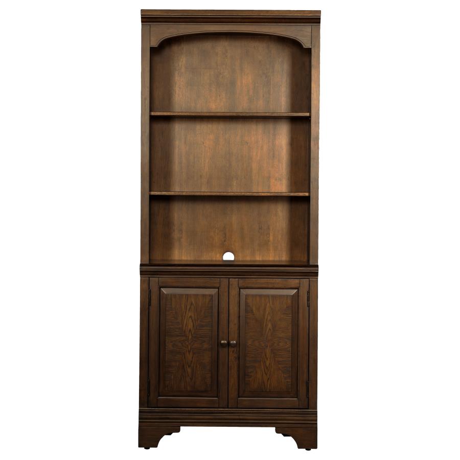 Hartshill Brown Cabinet Bookcase