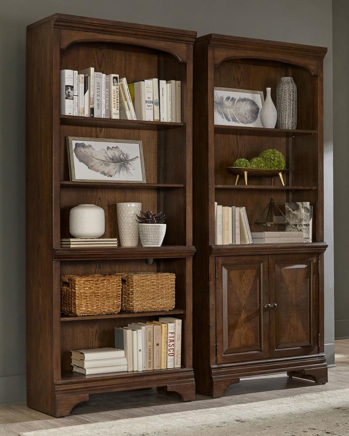 Hartshill Brown Cabinet Bookcase
