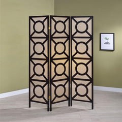Vulcan Brown 3 Panel Room Divider