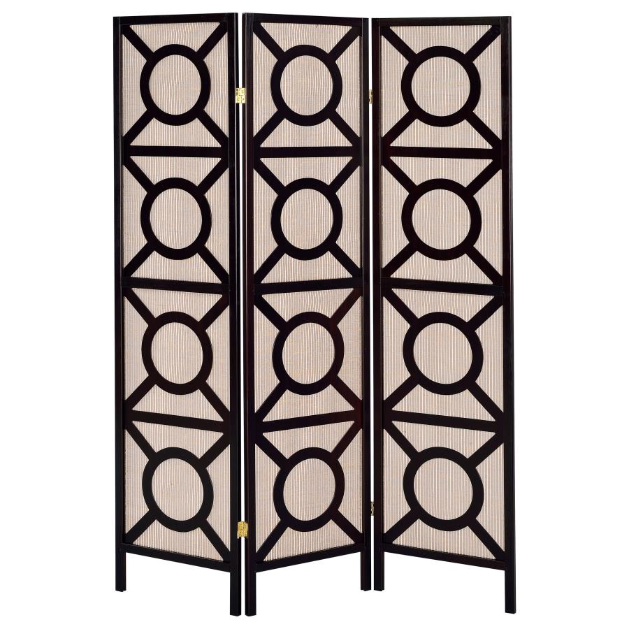 Vulcan Brown 3 Panel Room Divider