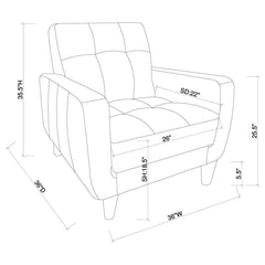 Aaron Black Accent Chair