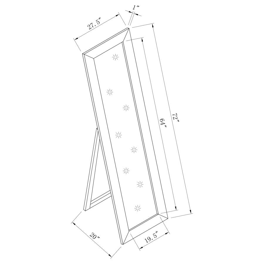 Toga Brown Standing Mirror
