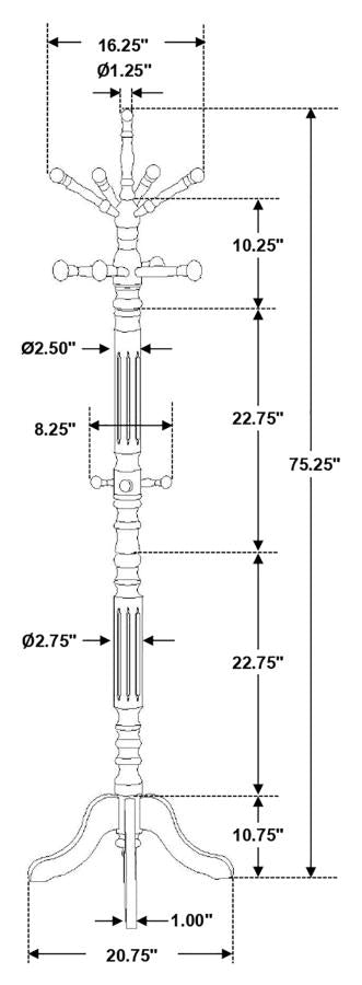 Achelle Brown Coat Rack