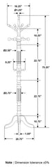 Achelle Brown Coat Rack