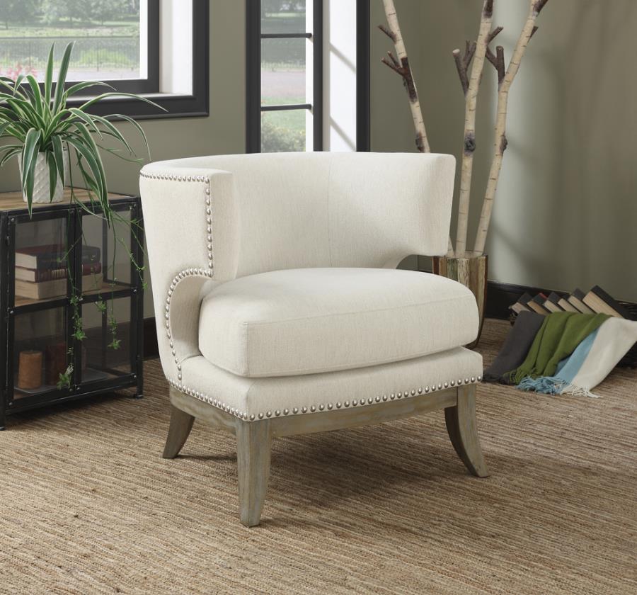 Jordan White Accent Chair