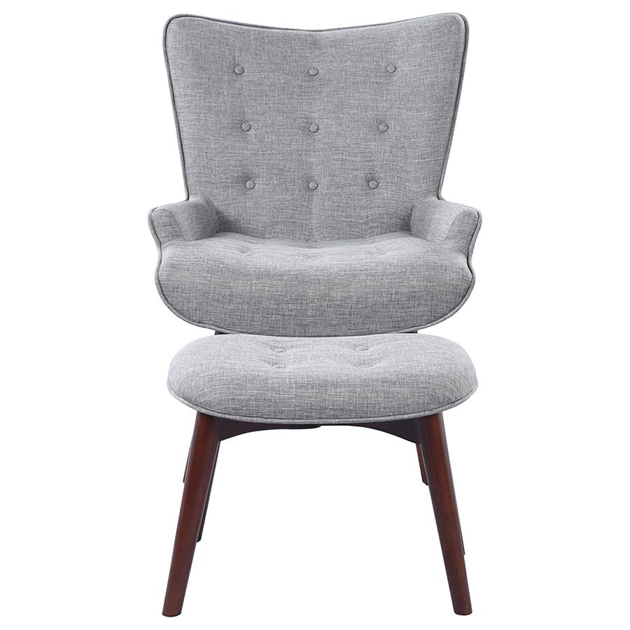 Willow Grey Accent Chair W/ Ottoman