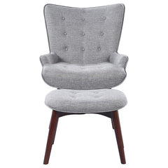 Willow Grey Accent Chair W/ Ottoman