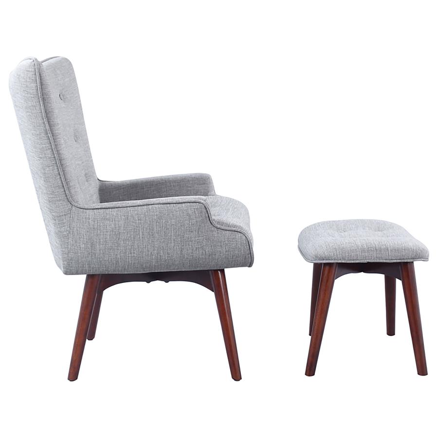 Willow Grey Accent Chair W/ Ottoman