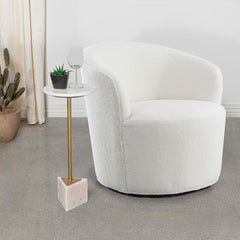 Joyce White Swivel Chair