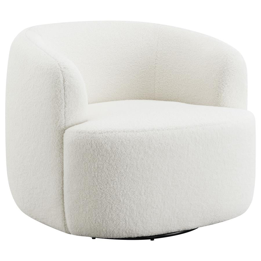 Hudson White Swivel Chair