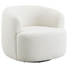 Hudson White Swivel Chair