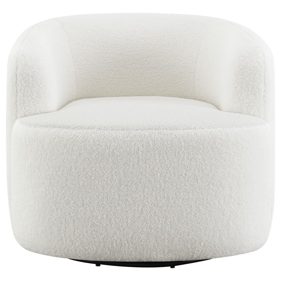 Hudson White Swivel Chair