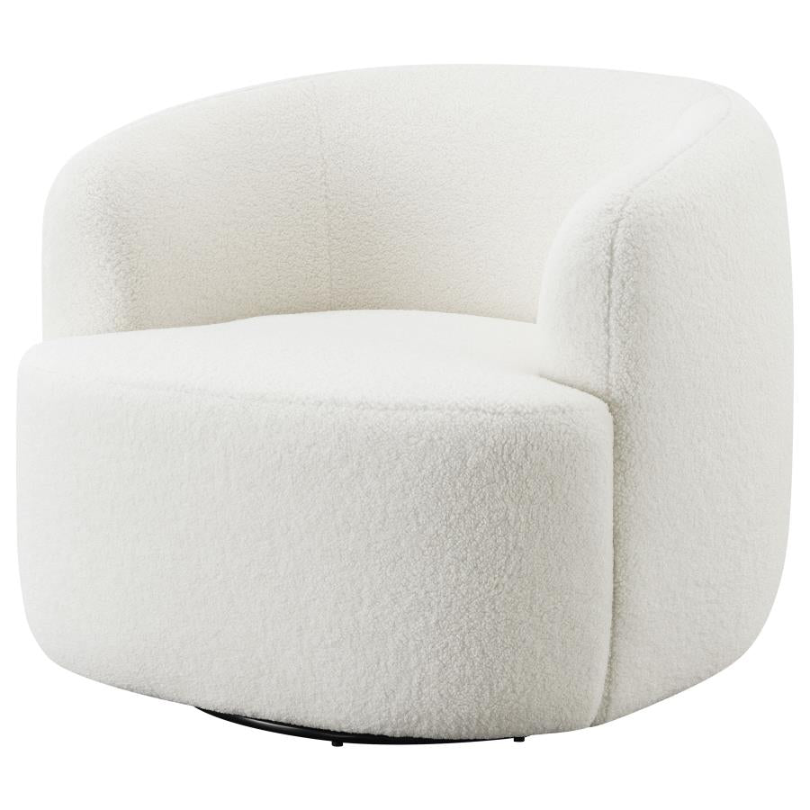 Hudson White Swivel Chair