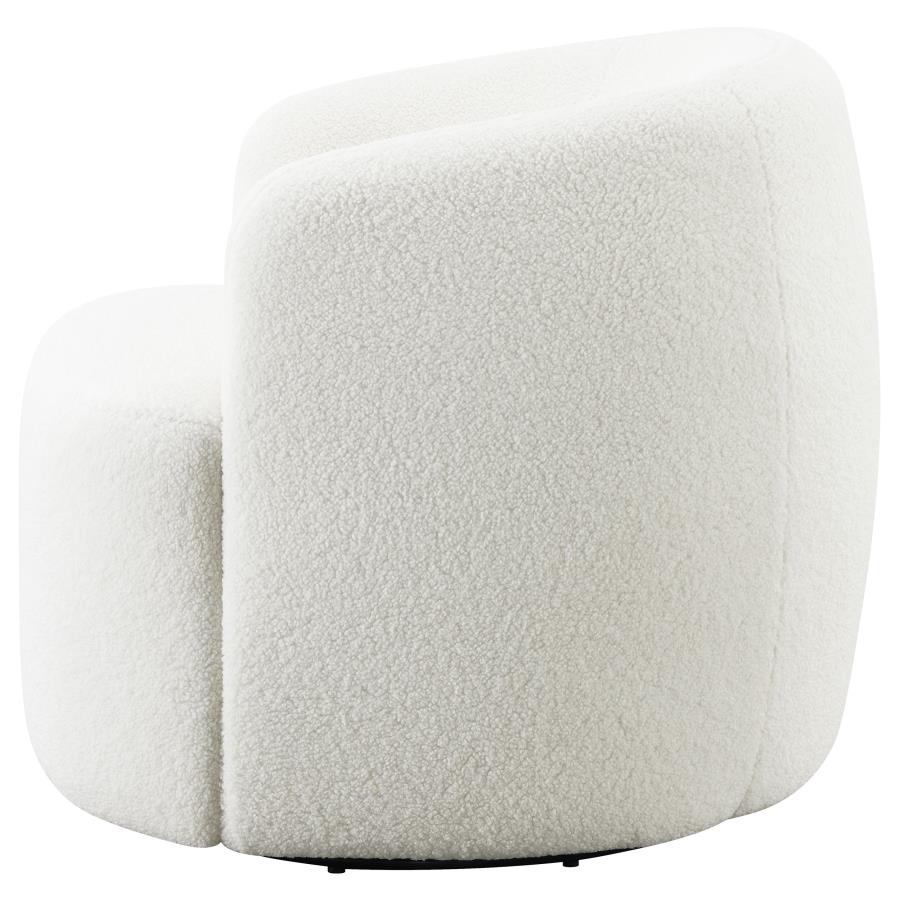 Hudson White Swivel Chair