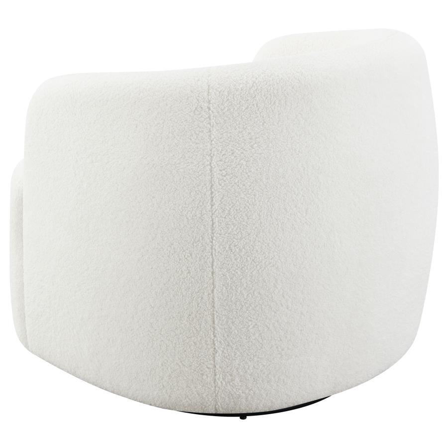 Hudson White Swivel Chair