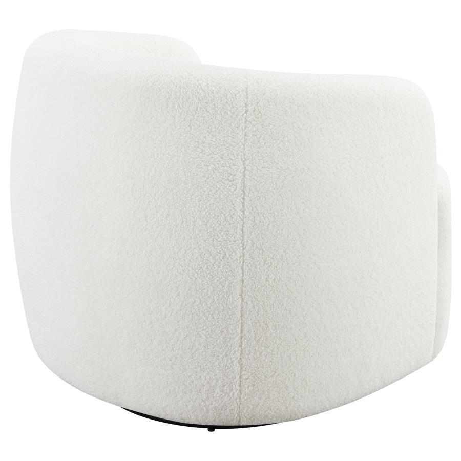 Hudson White Swivel Chair