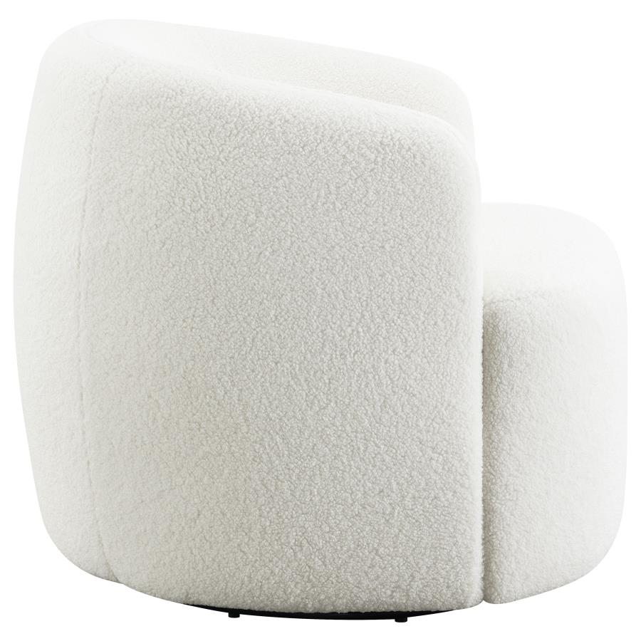 Hudson White Swivel Chair