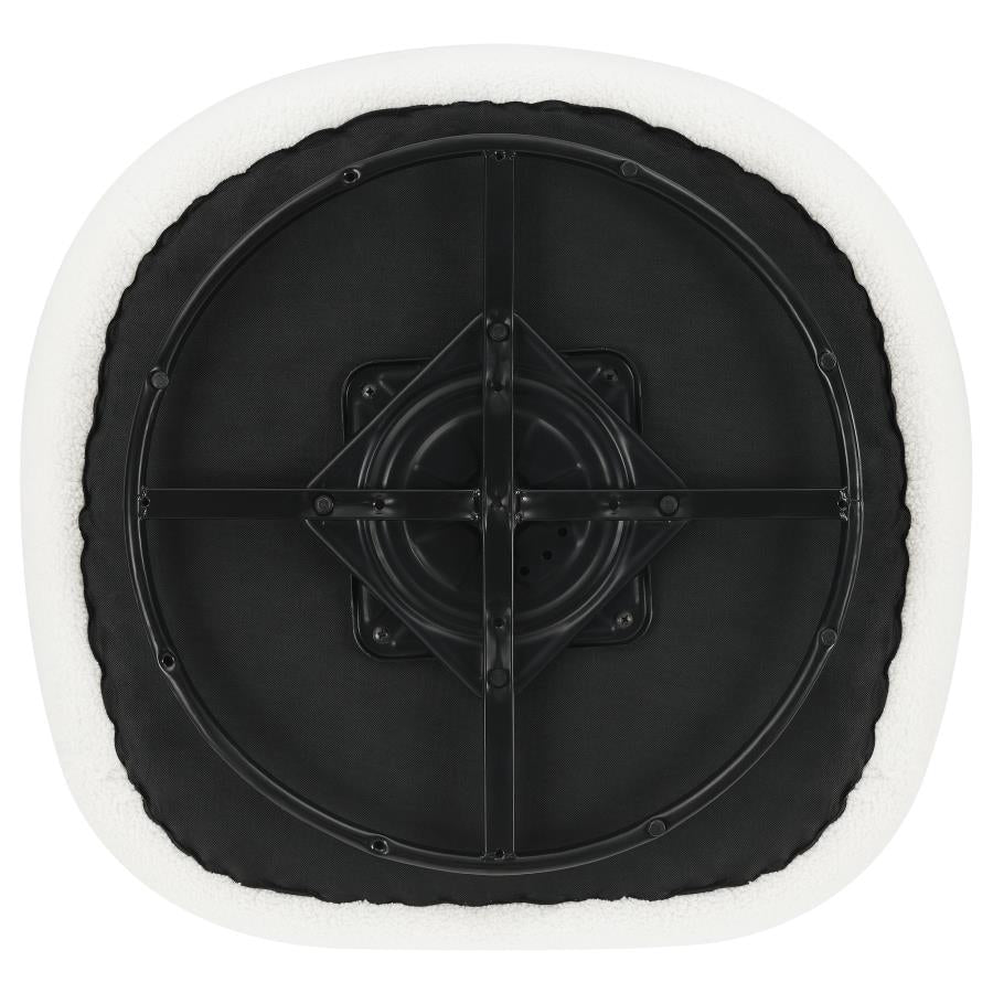 Hudson White Swivel Chair