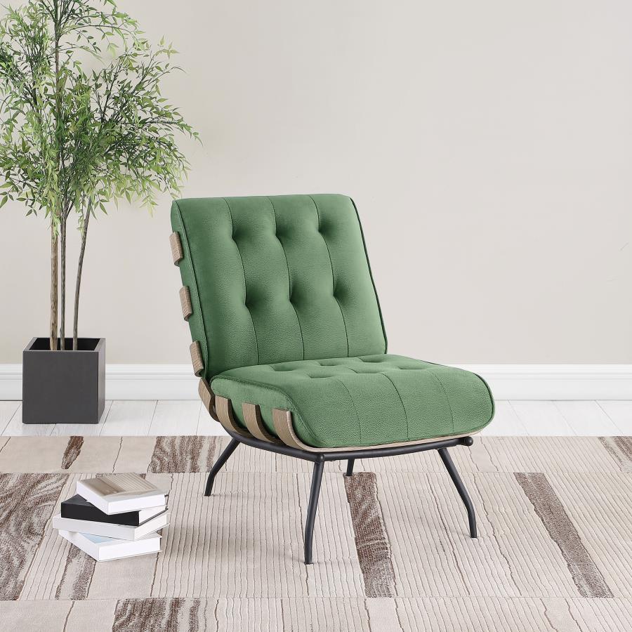 Aloma Green Accent Chair