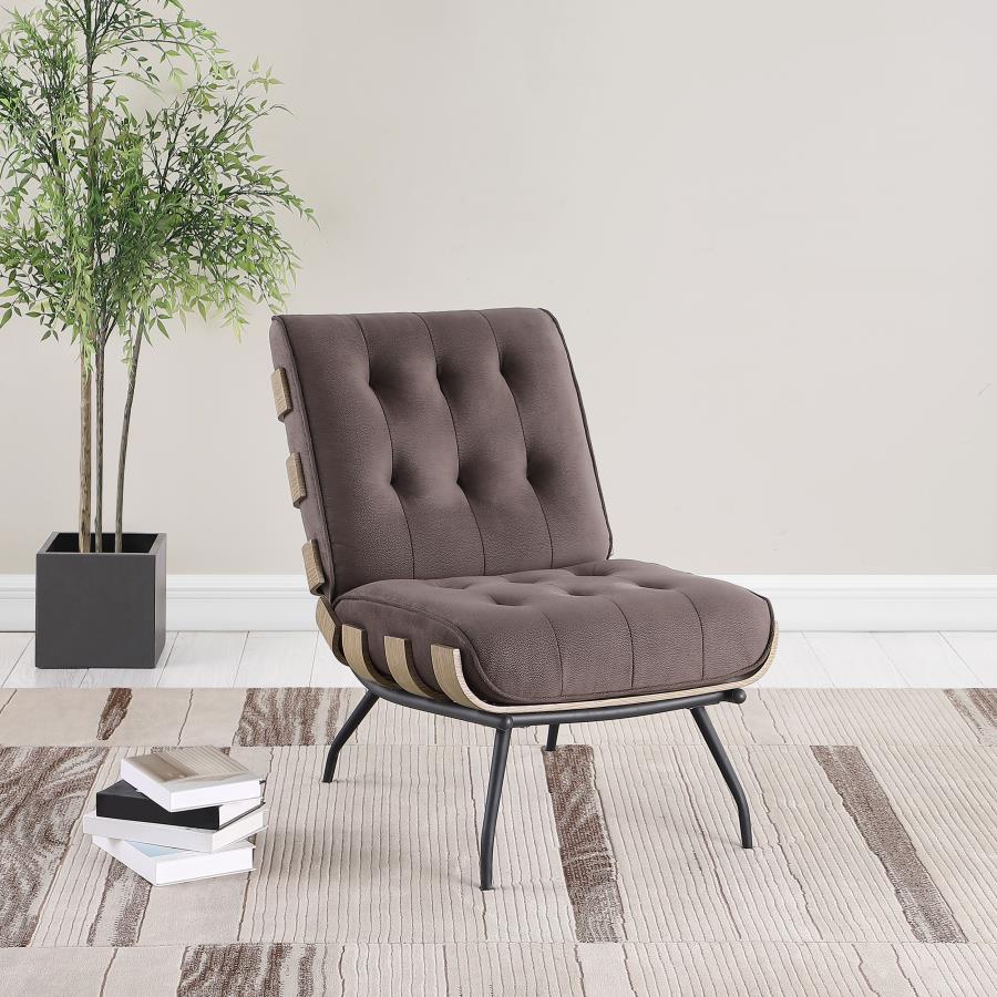 Aloma Brown Accent Chair