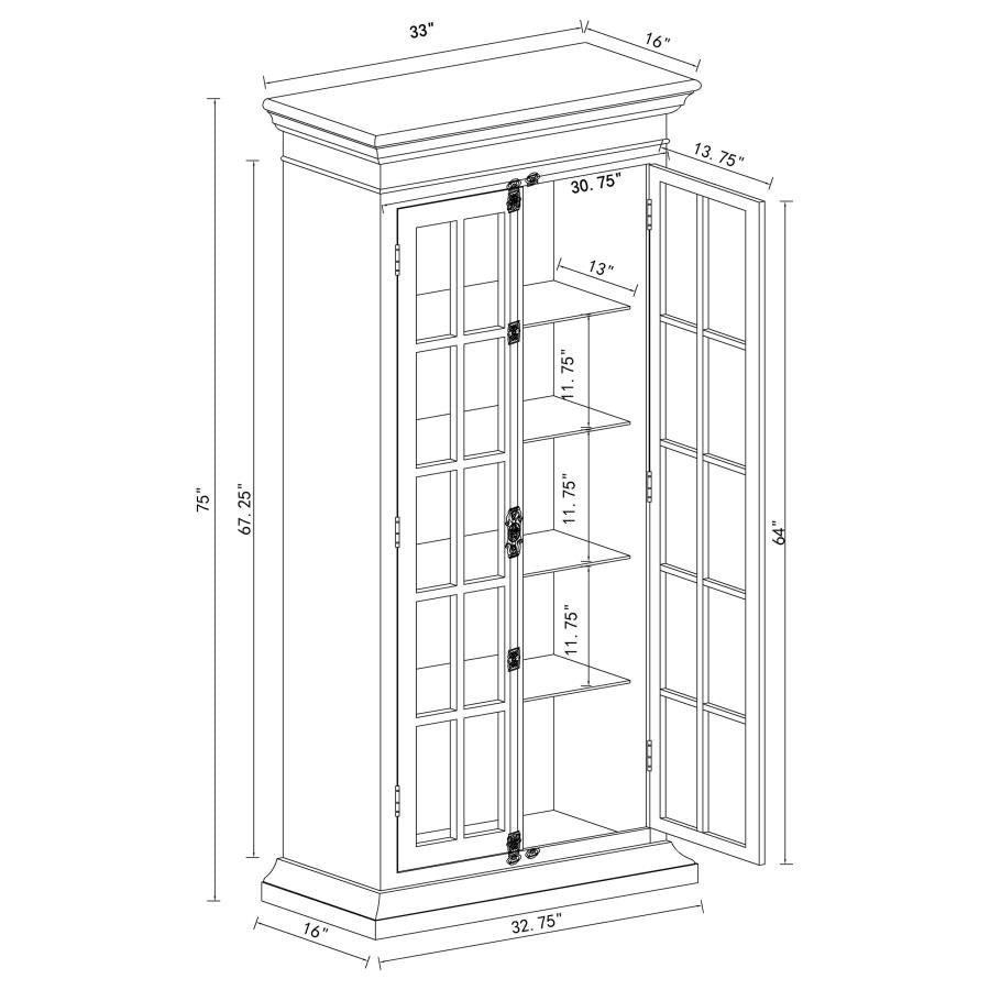 Toni White Curio Cabinet