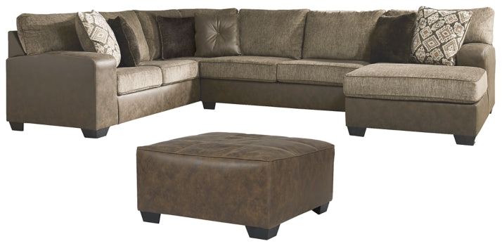 Abalone 3-Piece Sectional with Ottoman - PKG002371