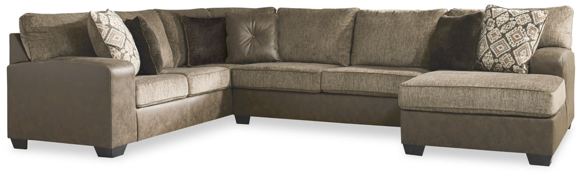 Abalone 3-Piece Sectional with Ottoman - PKG002371