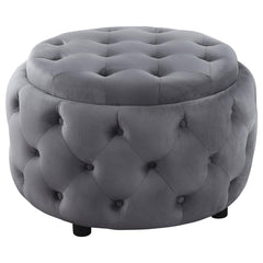 Angelina Grey Storage Ottoman