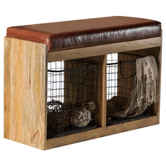 Abrielle Brown Storage Bench