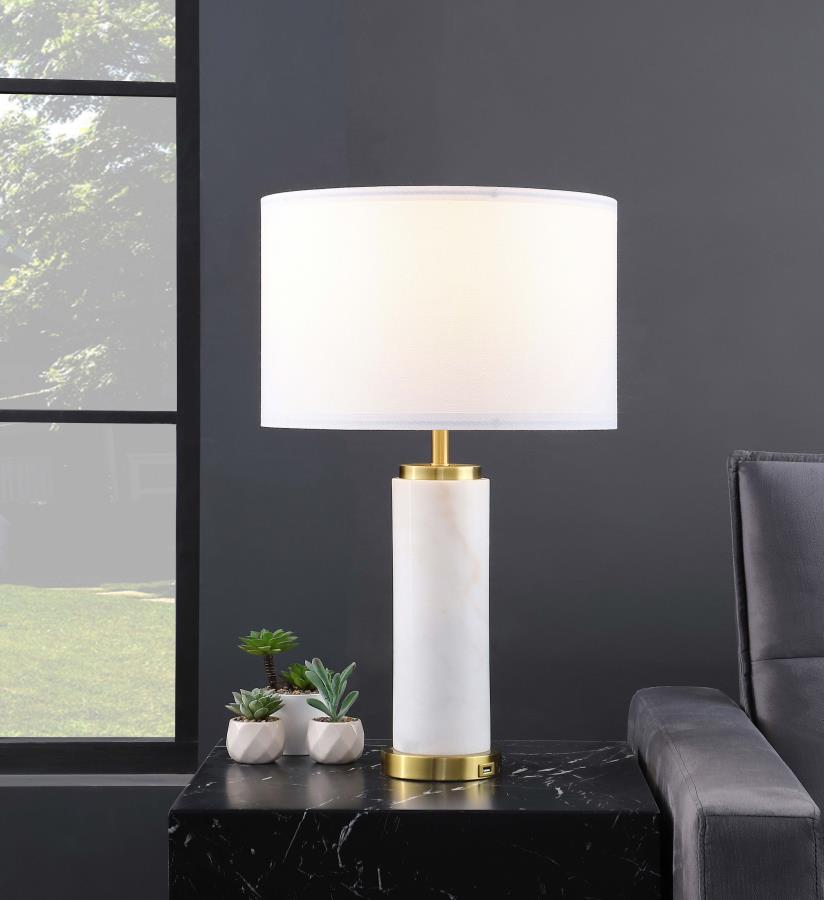 Lucius White Table Lamp