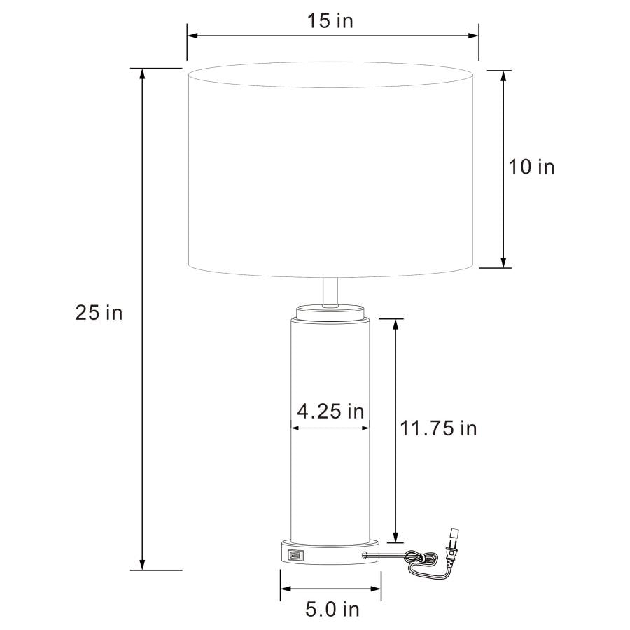 Lucius White Table Lamp