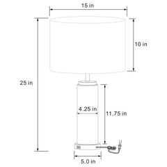 Lucius White Table Lamp