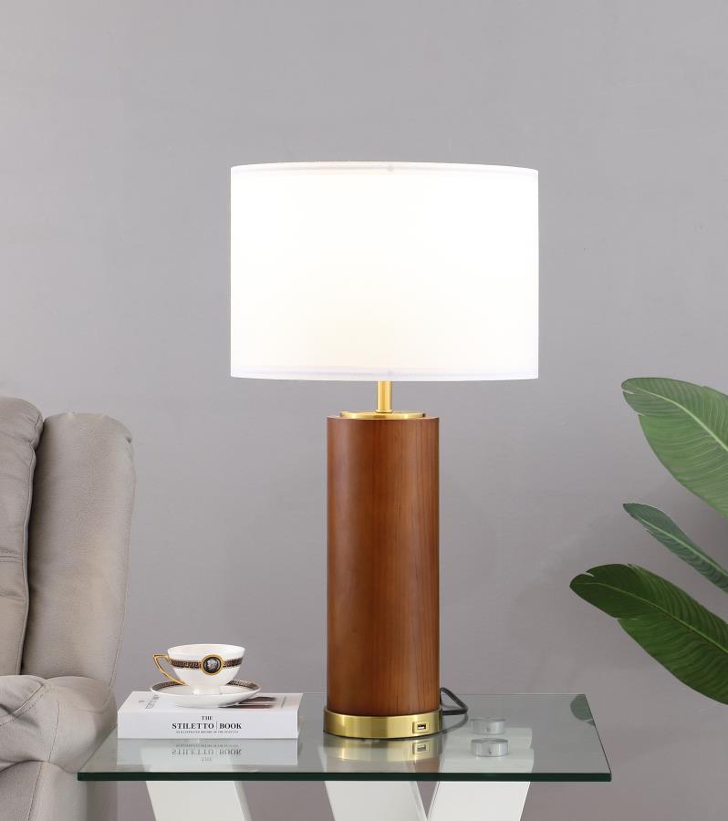 Aziel White Table Lamp