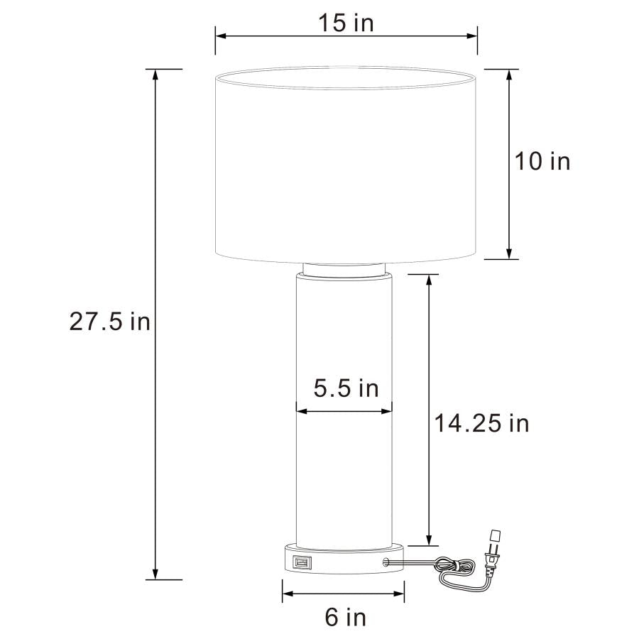 Aziel White Table Lamp