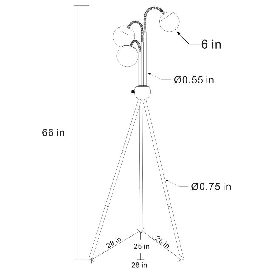 Miley Gold Floor Lamp